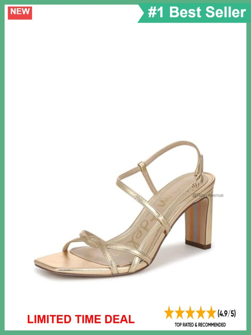 Sam Edelman Elissa Women's Heeled Sandals Leather Block Heel Slingback